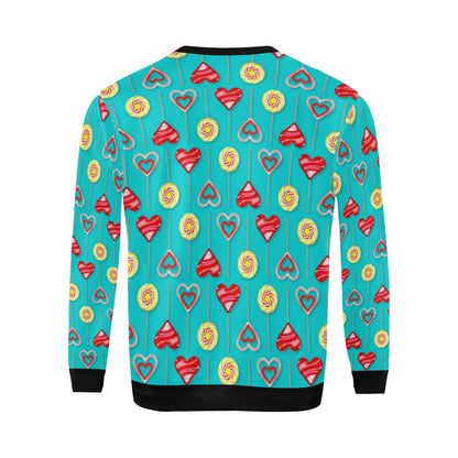 Lollipop Pattern Print Design LL06 Men Long Sleeve Sweatshirt
