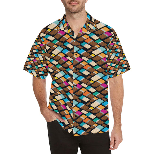 Chocolate Pattern Print Design 02 Men's Hawaiian Shirt