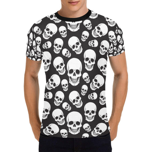 Skull Print Design LKS301 Men's All Over Print T-shirt