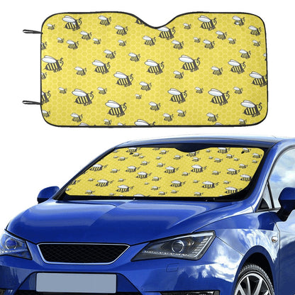 Bee Cute Print Design LKS308 Car front Windshield Sun Shade