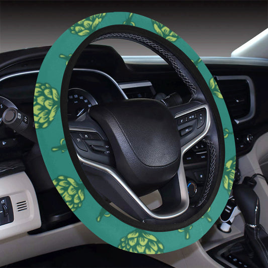 Artichoke Pattern Print Design 04 Steering Wheel Cover with Elastic Edge