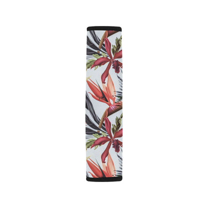 Tropical Flower Pattern Print Design TF021 Car Seat Belt Cover
