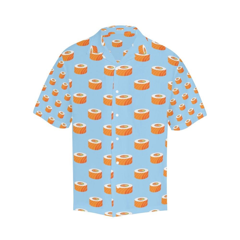 Salmon Sushi Print Design LKS307 Men's Hawaiian Shirt