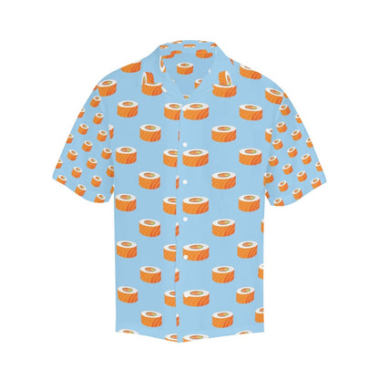Salmon Sushi Print Design LKS307 Men's Hawaiian Shirt
