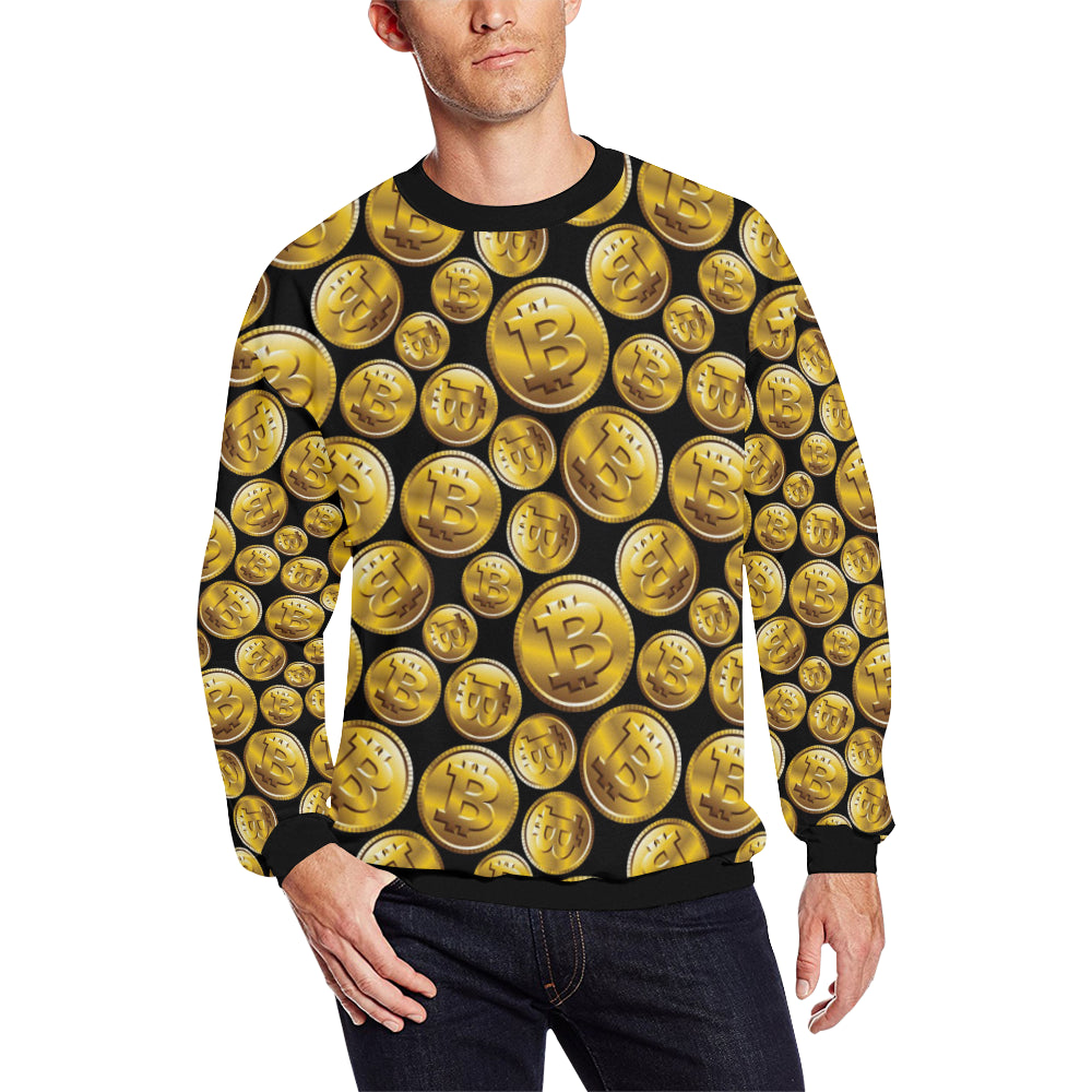 Bitcoin Pattern Print Design DO05 Men Long Sleeve Sweatshirt