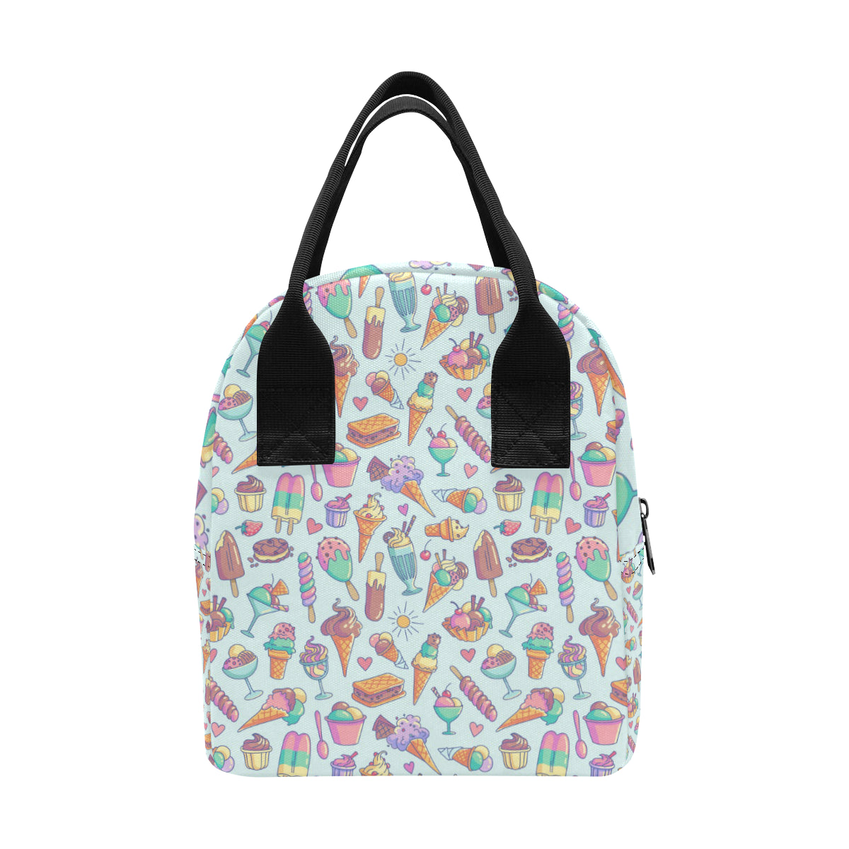 Ice Cream Pattern Print Design IC02 Insulated Lunch Bag