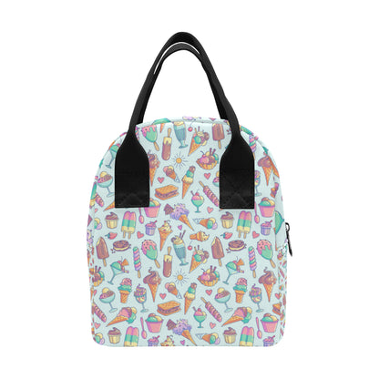 Ice Cream Pattern Print Design IC02 Insulated Lunch Bag