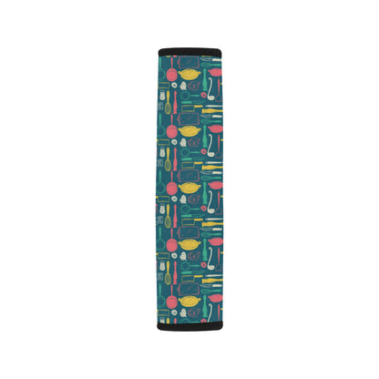 Cooking Kitchen Tools Pattern Print Design 01 Car Seat Belt Cover