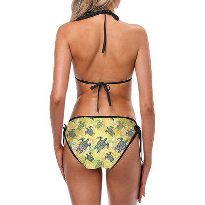 Hawaiian Turtle Tribal Design Print Bikini