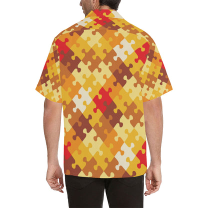 Puzzle Pattern Print Design A01 Men's Hawaiian Shirt
