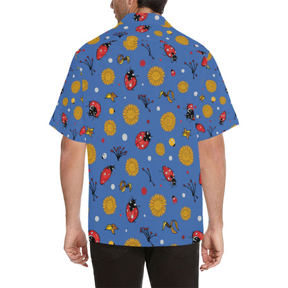 Ladybug Pattern Print Design 05 Men's Hawaiian Shirt
