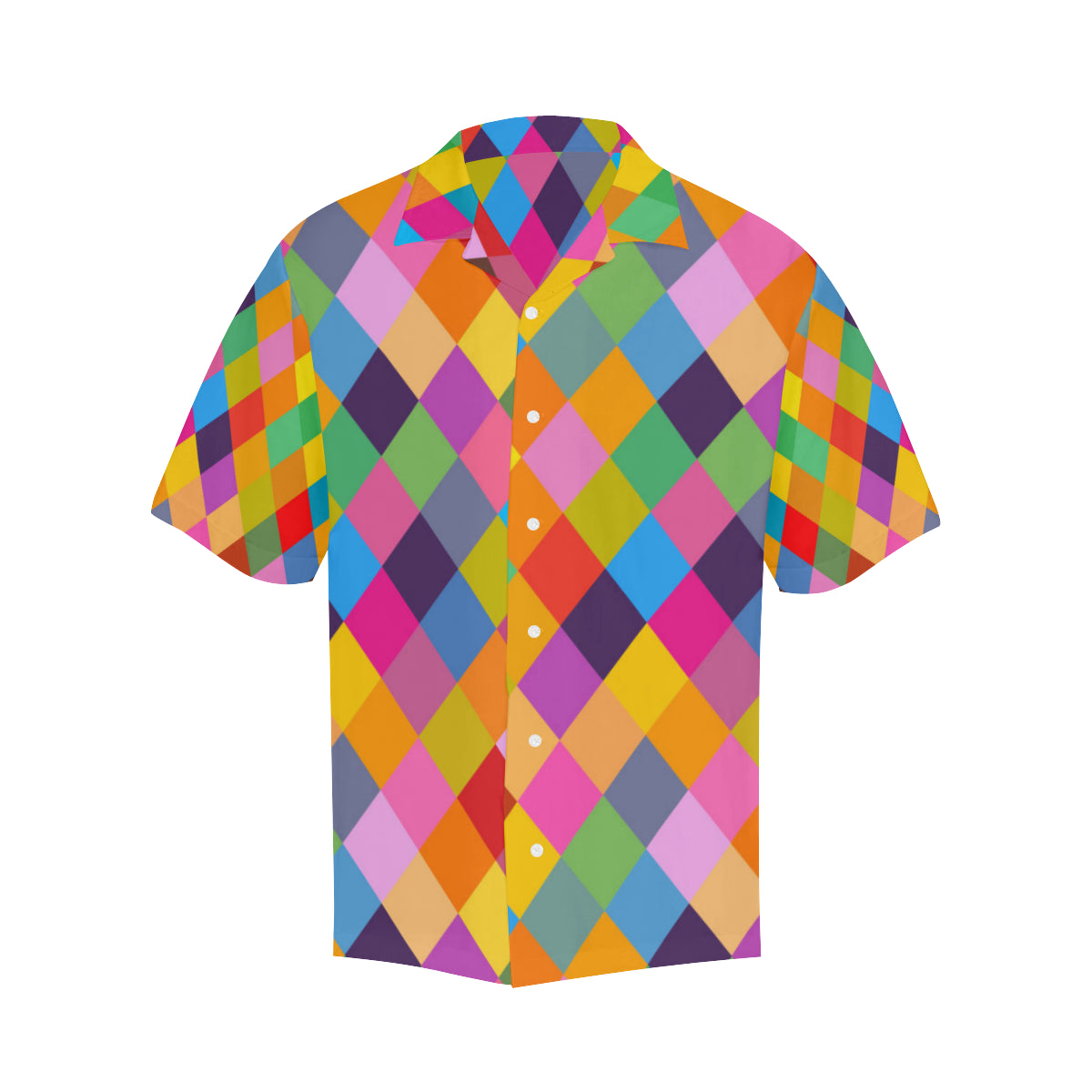 Harlequin Pattern Print Design 02 Men's Hawaiian Shirt