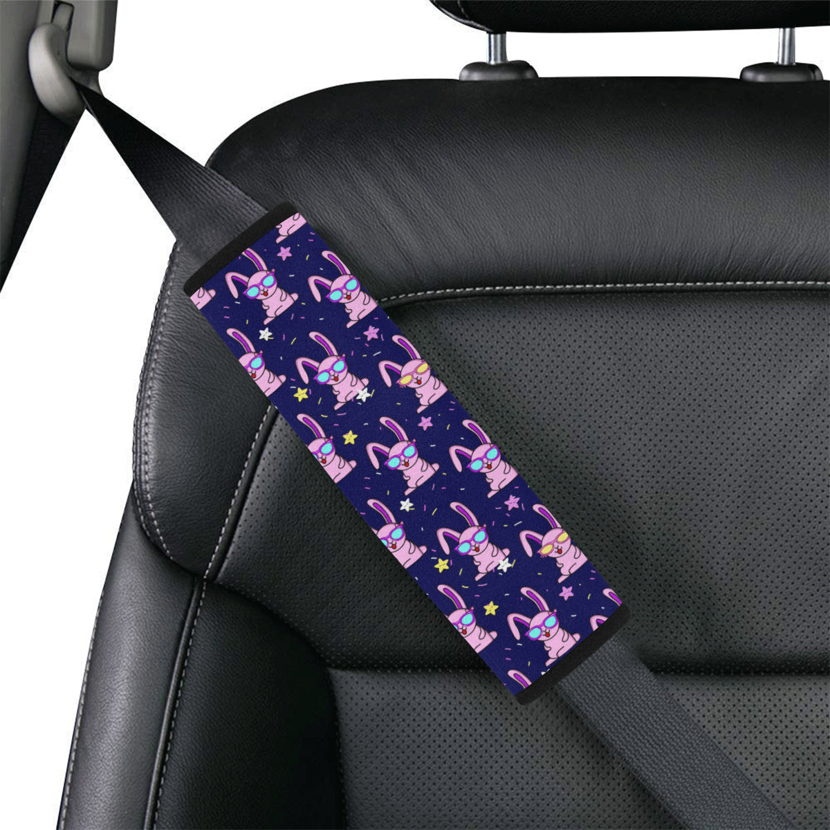 Rabbit Baby Pattern Print Design RB015 Car Seat Belt Cover