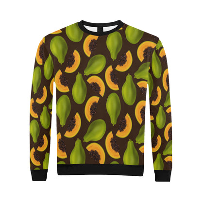Papaya Pattern Print Design PP04 Men Long Sleeve Sweatshirt