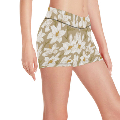 Lily Pattern Print Design LY07 Yoga Shorts