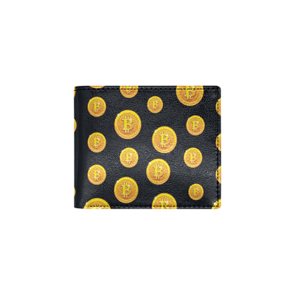 Bitcoin Pattern Print Design DO04 Men's ID Card Wallet