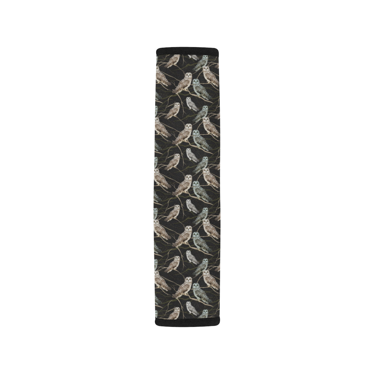 Owl Branch Themed Design Print Car Seat Belt Cover