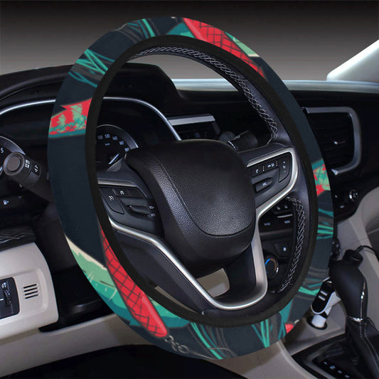 Fishing Bait Pattern Steering Wheel Cover with Elastic Edge