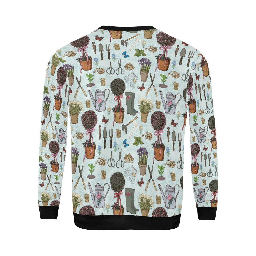 Gardening Pattern Print Design G01 Men Long Sleeve Sweatshirt