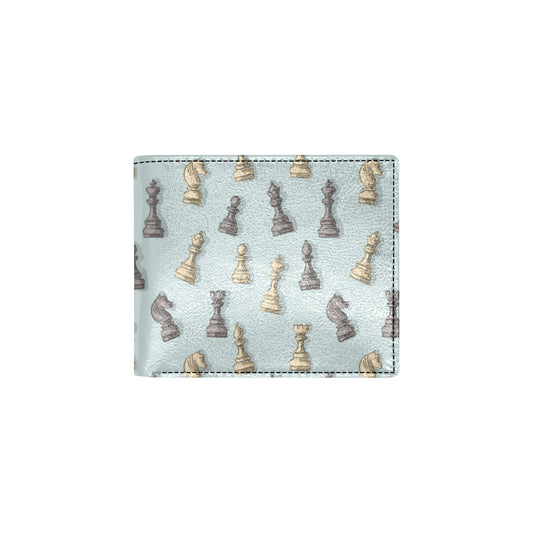 Chess Pattern Print Design 02 Men's ID Card Wallet