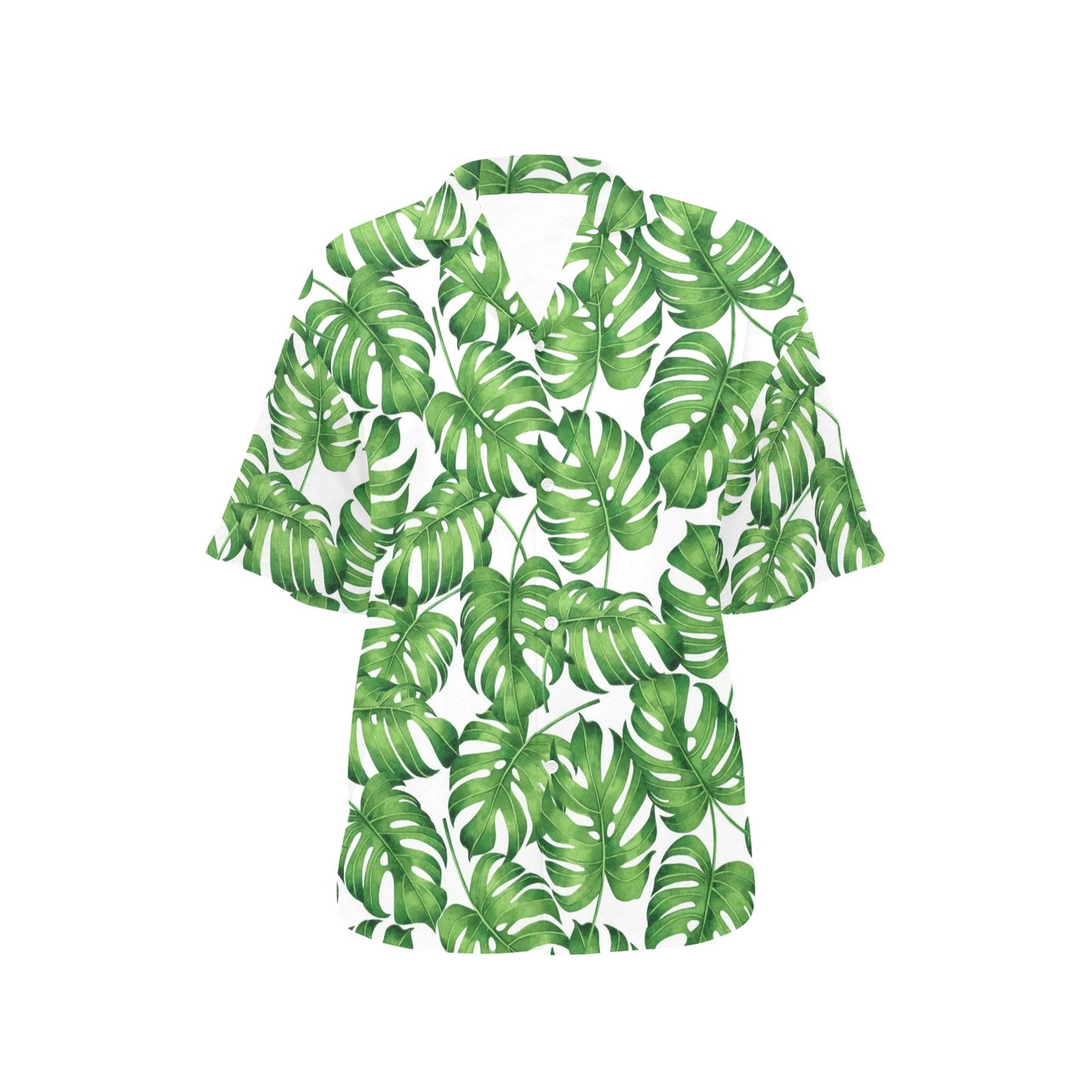 Palm Leaves Pattern Print Design PL08 Women's Hawaiian Shirt