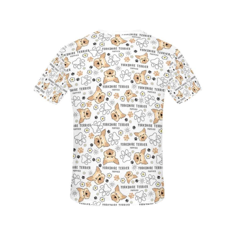 Yorkshire Terriers Print Design LKS308 Women's  T-shirt