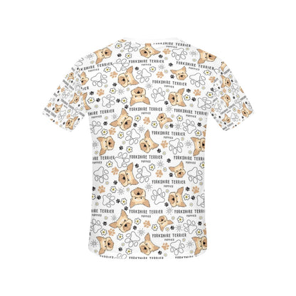 Yorkshire Terriers Print Design LKS308 Women's  T-shirt