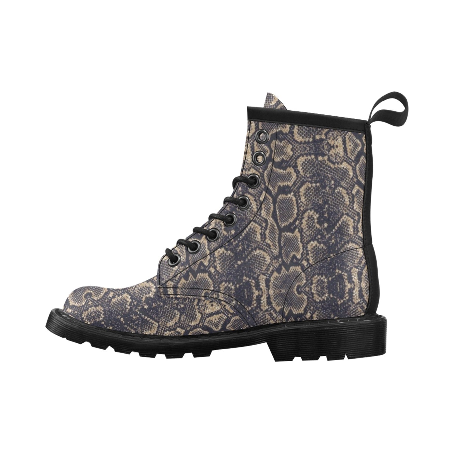 Snake Skin Pattern Print Women's Boots