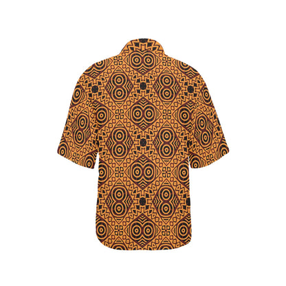 African Pattern Print Design 05 Women's Hawaiian Shirt