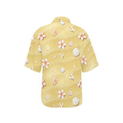 Beach Theme Print Women's Hawaiian Shirt
