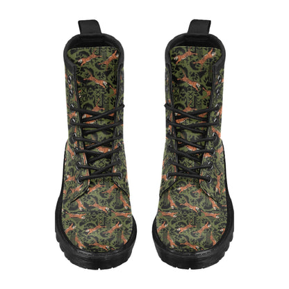 Tiger Pattern Print Design LKS303 Women's Boots