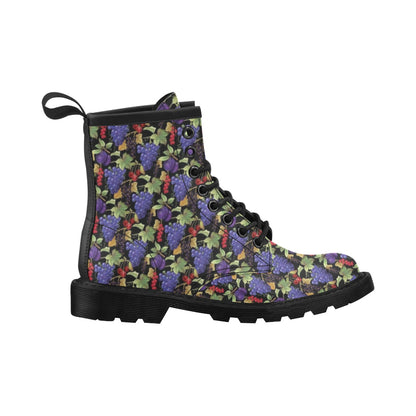 Grape Pattern Print Design GP05 Women's Boots