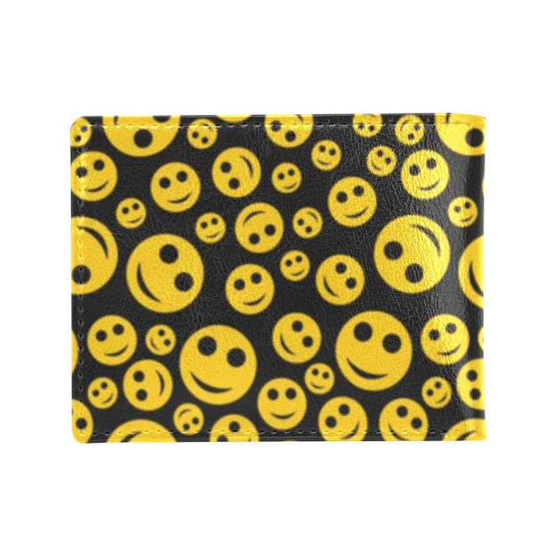 Smiley Face Emoji Print Design LKS304 Men's ID Card Wallet