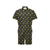 Sun Moon Golden Design Themed Print Men's Romper