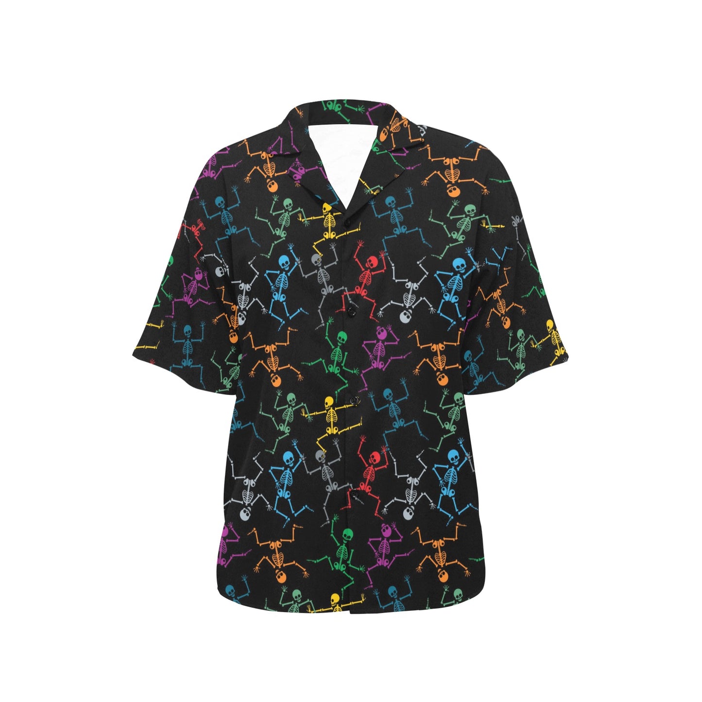 Skeleton Colorful Print Design LKS302 Women's Hawaiian Shirt