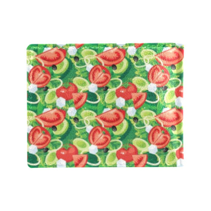 Vegan Salad Themed Design Print Men's ID Card Wallet