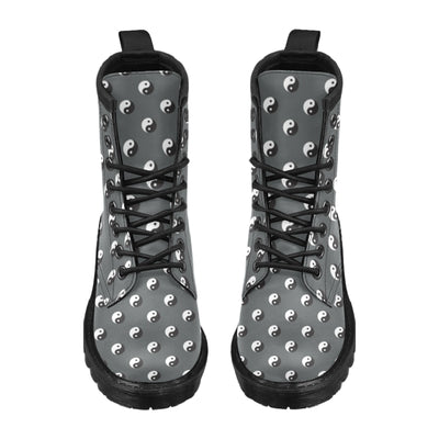 Yin Yang Print Design LKS303 Women's Boots