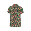 Cactus Pattern Print Design 06 Men's Short Sleeve Button Up Shirt