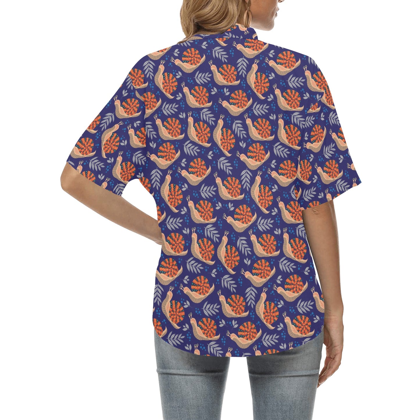 Snail Print Design LKS401 Women's Hawaiian Shirt