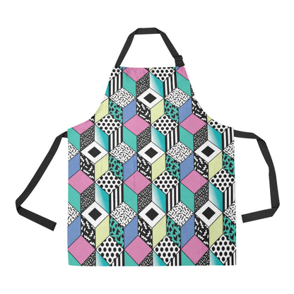 90s Pattern Print Design 3 Apron with Pocket