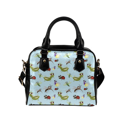 Ladybug Pattern Print Design 01 Shoulder Handbag