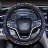 Aztec Pattern Print Design 07 Steering Wheel Cover with Elastic Edge