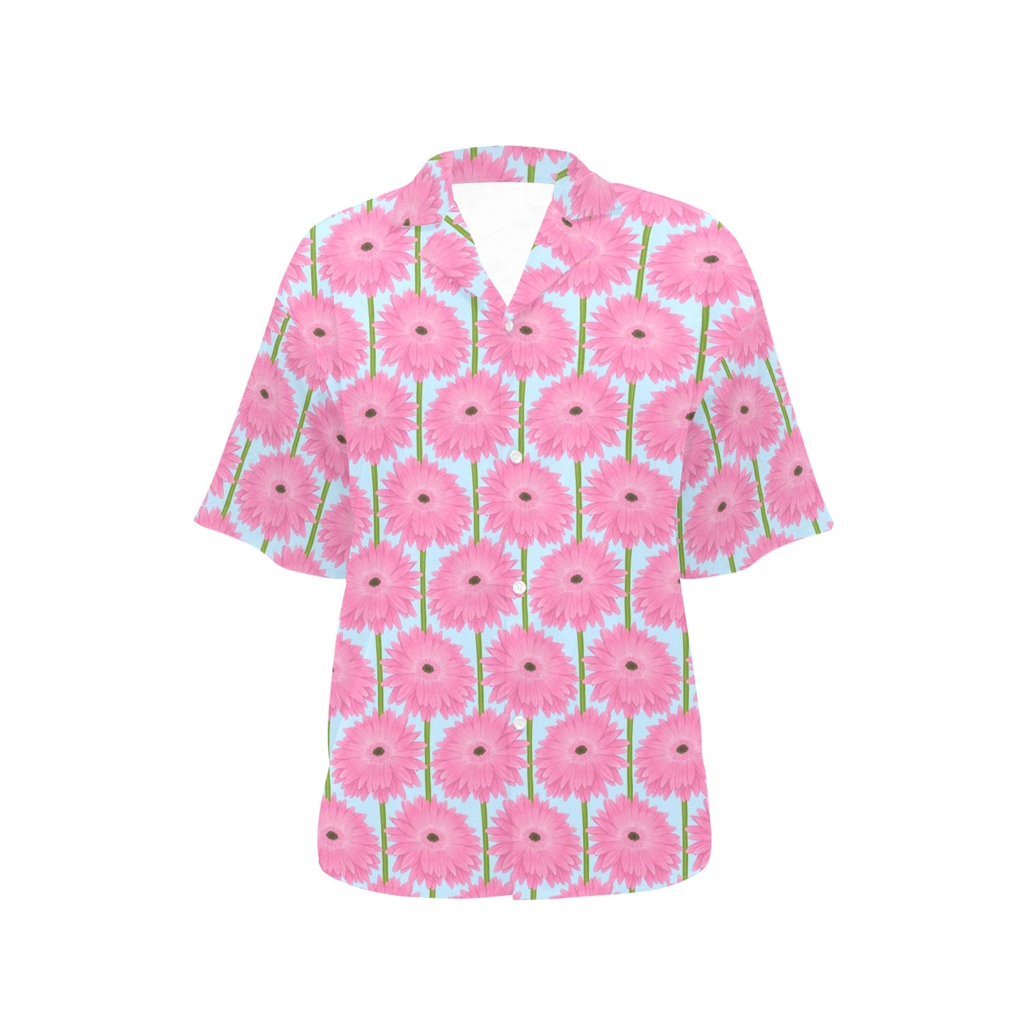 Gerberas Pattern Print Design GB01 Women's Hawaiian Shirt