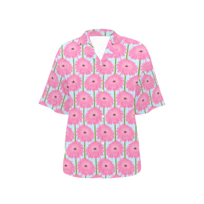 Gerberas Pattern Print Design GB01 Women's Hawaiian Shirt
