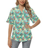 Butterfly Pattern Print Design 09 Women's Hawaiian Shirt