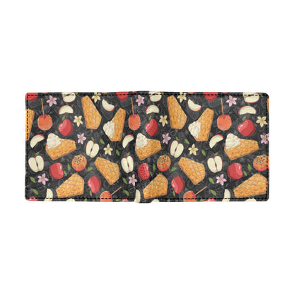 Apple Pie Pattern Print Design 01 Men's ID Card Wallet