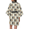 Bear Pattern Print Design 04 Women's Short Kimono