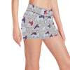 Polar Bear Pattern Print Design PB04 Yoga Shorts