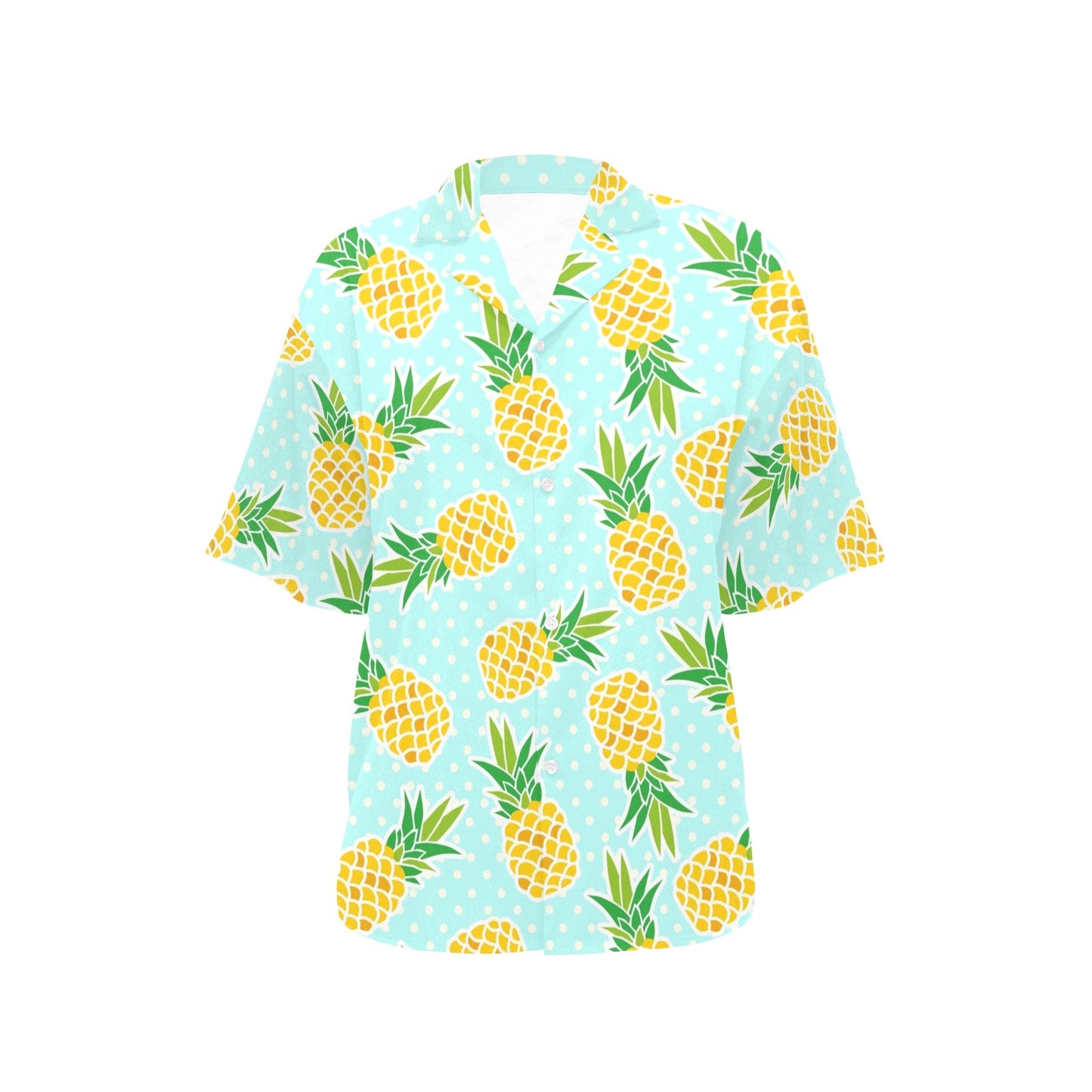 Pineapple Pattern Print Design PP01 Women's Hawaiian Shirt