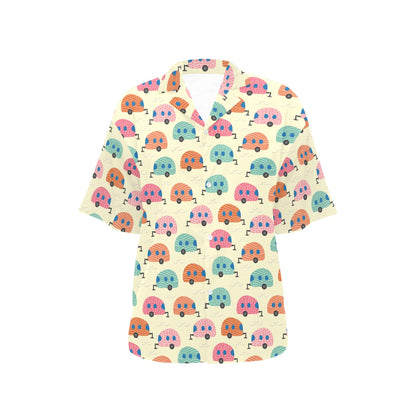Camper Pattern Print Design 06 Women's Hawaiian Shirt